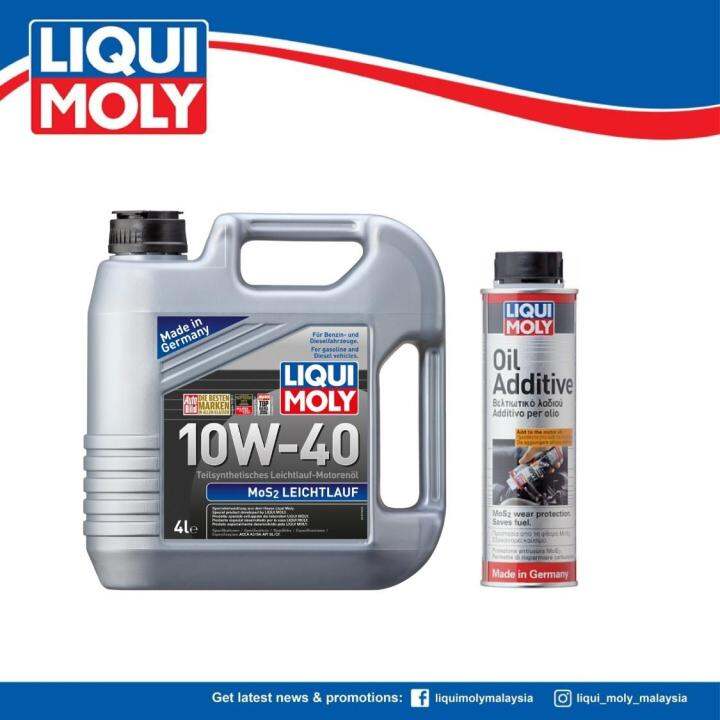 COMBO Liqui Moly Semi Synthetic MOS2 Leichtlauf 10W40 4L Engine oil