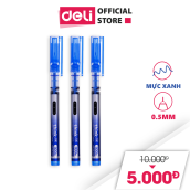 GIÁ SỐC 5K Bút gel Deli - 0.5mm - Nắp đậy - Mực Xanh - 1 chiếc - EQ300-BL