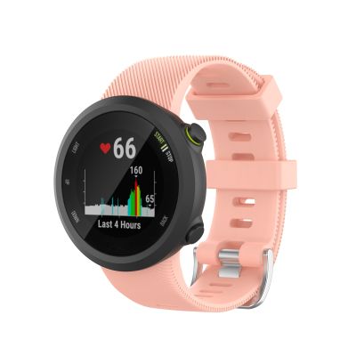 สำหรับสายนาฬิกาข้อมือซิลิโคนสีทึบ Garmin Forerunner 45 / Forerunner 45S แบบสากล (สีขาว)