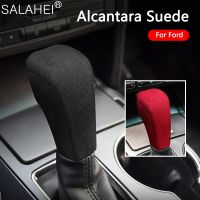 Alcantara Suede Car Gear Shift Knob Cover Lever Stick Handle Stickers Shell For Ford Explorer 2016 2017 Auto Interior Accessory