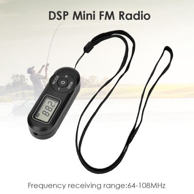 วิทยุ FM ขนาดเล็กสำหรับกระเป๋าแบบพกพา: 64-108MHz จอแสดงผล LCD,ตัวรับเครื่องเล่น FM แนวสปอร์ตย้อนยุคพร้อมสายคล้องหูฟัง3.5มม.