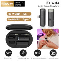 BOYA BY WM3/BY-WM3D/BY-WM3U จิ๋ว2.4GHZ Lavalier ไมโครโฟนไร้สายสำหรับกล้องมือถือบันทึกวิดีโอ Youtube สัมภาษณ์ Vlog