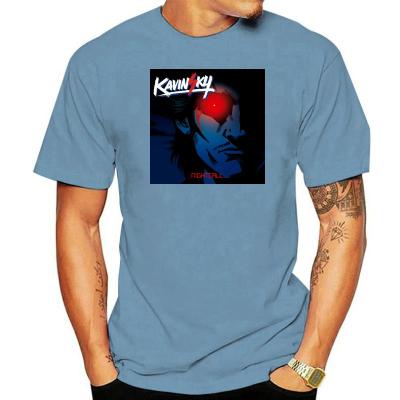 เสื้อยืดสีดำของผู้ชายดาฟต์พังก์ใหม่ Kavinsky เสื้อยืดคอกลมแขนลำลองขาสั้นคอกลมพิมพ์ลายแฟชั่นผ้าฝ้าย100% ฤดูร้อน