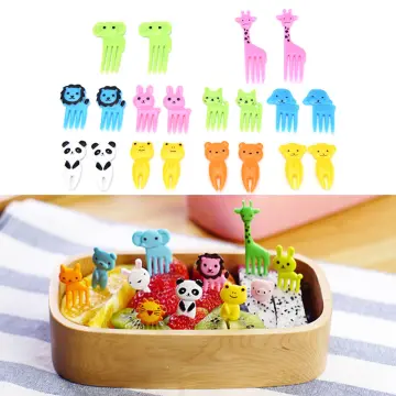 20Pcs Plastic Fruit Picks Kids Food Picks Reusable Lunch Box