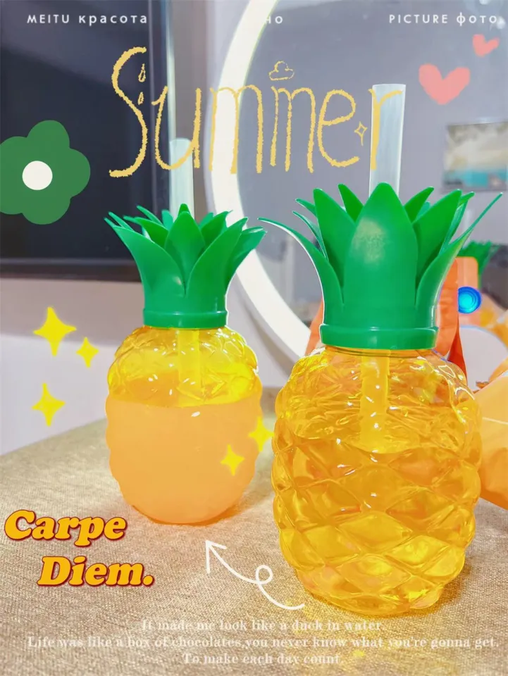 500ml Summer Cute Fruit Shape Strawberry & Pineapple Water Cup