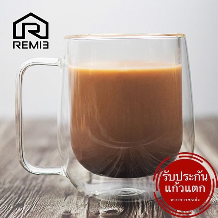 แก้วสองชั้น-แก้ว2ชั้น-250ml-350ml-รุ่นมีหูจับ-แก้วกาแฟ-นวัตกรรมใหม่-รักษาอุณหภูมิได้ดี-จับแล้วไม่ร้อน-ไม่ซึมเปียก-ทรงไข่