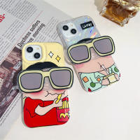 3D ลายการ์ตูนน่ารักเฟรนช์ฟรายส์ Xiaoxin สำหรับ IPhone 14 13 12 11 Pro Max สำหรับ IPhone 7 8 Plus XR XS MAX เคสโทรศัพท์ยึดแฟชั่นที่สร้างสรรค์