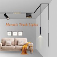 Magnetic Track LED Light Fixtures Flexible Ceiling Spotlight Rail Strip Magnet System For Indoor Modern Home Living Room Kitchen