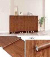 【LZ】◈◈  45CM PVC Wood Striped Self-Adhesive Wallpaper Background Wall Desk Cabinet Furniture Renovation Waterproof Sticker