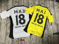 ❣✺❂ Unpopular football with printed number casual sports short-sleeved jersey training suit warm-up T-shirt running fitness light