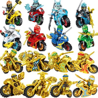 New Phantom Ninja Gold Racing Motorcycle Person Wang Assembled Blocks Small Doll Boy Childrens Educational Toys 【AUG】