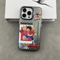 handsome onepiece illustration electroplating hot silver Phone Case For iPhone 15 Pro Max 14 ProMax 13 12 12Pro 11 Shockproof Phone soft border hard case Mobile phone protective case