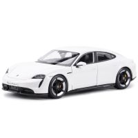 Bburago 1:24 Porsche Taycan เทอร์โบ S สีขาวรถสปอร์ตคงตายยานพาหนะโมเดลรถของเล่นสะสม