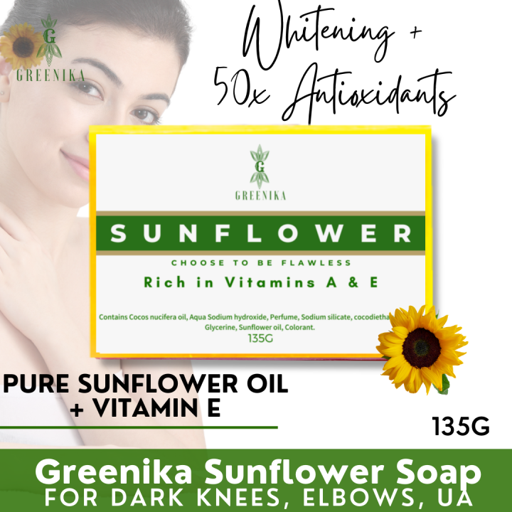 [ SUNFLOWER OIL SOAP ] Greenika Organic Sunflower Soap Whitening Soap for Skin Care Sunflower