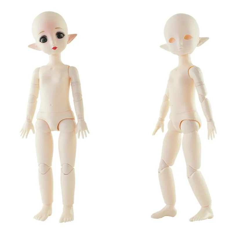 22 Moveable Joints DIY Handmade Makeup Dolls 28cm 1/6 Bjd Doll Sleeping  Eyes Naked Doll Head Body White Skin Dolls Kids Toy