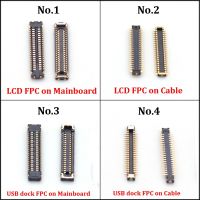 5pcs LCD display FPC Connector USB charging dock Port on mainboard/cable/Flex for Redmi note 7 note 8 8T note7pro note8pro Replacement Parts