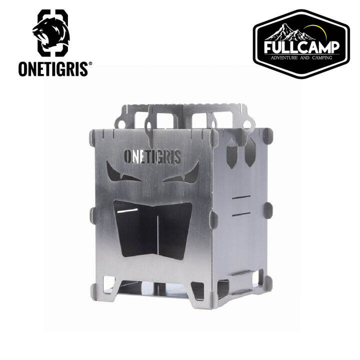 thumbnail image 2 of OneTigris ROCUBOID Titanium Wood Stove - Evil Eyes Version, 400g, Foldable Camping Stove With Case 2 of 14