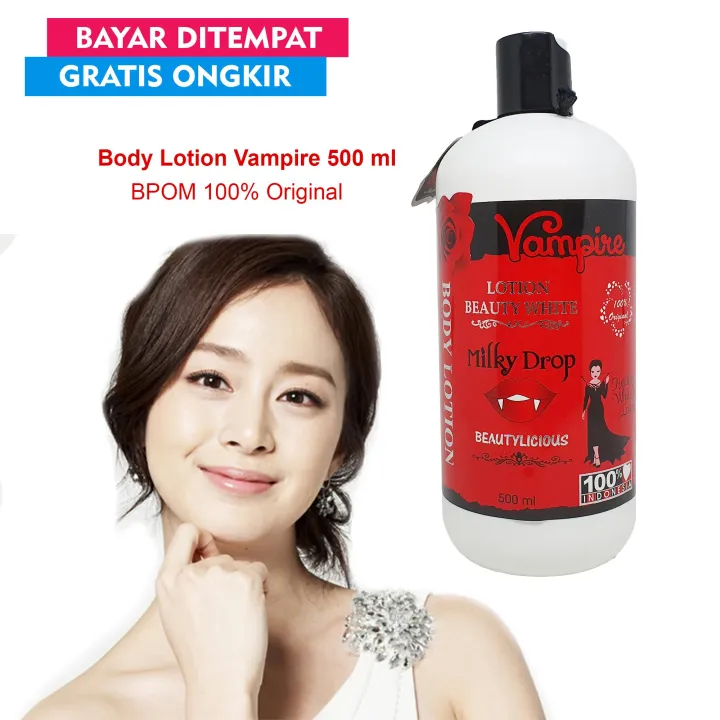 Hand Body Lotion Vampire Milky Drop Bpom Original 500 Ml Red Label