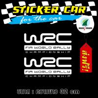 สติ๊กเกอร์ติดรถ สติ๊กเกอร์ติดข้างประตูรถ  WRC สีขาว ขนาด 31 cm 2 ชิ้น (ส่งฟรี)