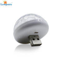 LumiParty Mini USB การควบคุมด้วยเสียง RGB LED Ball Light สำหรับรถยนต์ Android Apple Phone【คลังสินค้าพร้อม】