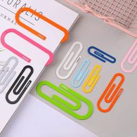 Random 2pc Cute Colorful Small Large Metal Paper Clip Bookmark Kawaii Stationery Paperclips Planner Clips Office School Supplies