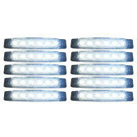 10 pieces 24V Tail 6 SMD LED side indicator Indicators rear lamp white light for buses / trucks / trailers / trucks MA565