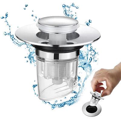 Pop Up Sink Strainer Bathtub Stopper Sink Drainer Galvanized Drain Universal ABS Pop Up Core Sink Drainer Anti-Clogging Sink Stopper Bounce Drain Strainer Universal Bathroom Sewer Core