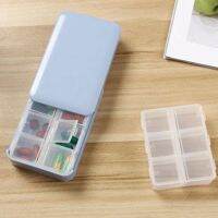 tdfj 6 Grids Pill Push-pull Tablet Organizer Dispenser Holder Storage