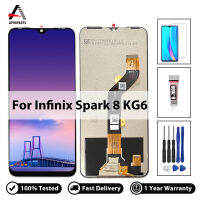 6.52นิ้วสำหรับ Tecno Spark 8 KG6 KG6k จอแสดงผล LCD Touch Screen Digitizer Assembly Replacement Parts 100% ทดสอบคุณภาพสูงไม่มี Dead Pixel