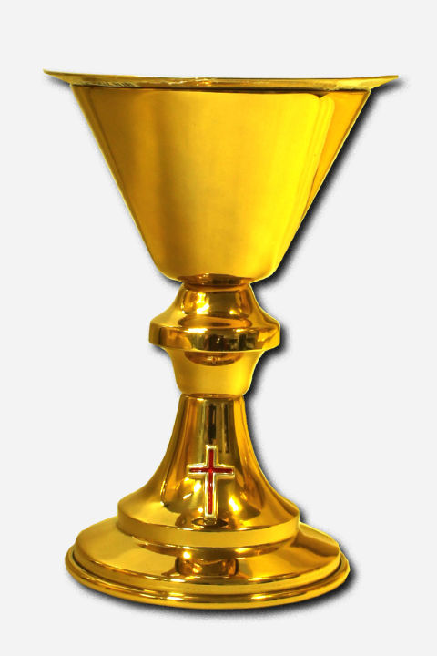 Chalice With Paten - 5 Inches (gold Plated) 