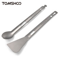 Tomshoo Titanium Multi Tong Spork Shovel Spatula All-In-One Utensil แบบพกพาแคมป์ปิ้งทำอาหารบนโต๊ะอาหาร Outdoor Camping Supplies