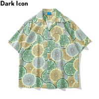 Dark Icon เสื้อแขนกุดพิมพ์ลายเลมอน,เสื้อวินเทจสำหรับผู้ชายผู้หญิงเสื้อเชิ๊ตผู้ชายสำหรับใส่ในฤดูร้อนชายหาดวันหยุด