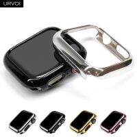 ZZOOI URVOI Cover for apple watch series 8 7 6 SE 5 4 case for iwatch electroplating shiny PC protector 41 45mm Ultra-thin frame band