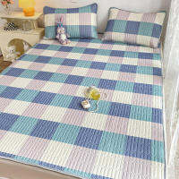 Ice Cool Bed Mat Pad พร้อมปลอกหมอน Latex ฤดูร้อนนอนผ้าปูที่นอนที่นอน Topper สำหรับห้องนอน Queen King Bed Mat