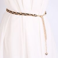 Bohemia Weave Knitted Metal Chain Women Belt Fashion Luxury Designer For Skirt Dress Decoration Waistband Female Girdle Strap Belts