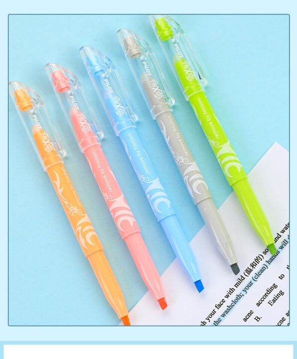 1pc-japan-pilot-erasable-highlighter-natural-fluorescent-pastel-marker-18-colors-available-temperature-control-ink-stationary