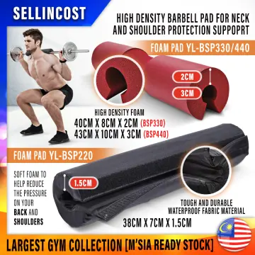 Strength Training Bar Foam Sleeve For Squats - Black Squat Pad DOMYOS