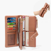 Simple Solid color fold Long Clutch Wallets Women Card Holder soft PU Pleather Zipper Pocket Purse Small Travel Wallet Ladies