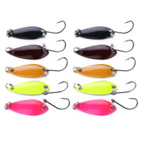 PENTU Winter Ice 5ชิ้น/เซ็ต Spinnerbsit Minnow 3ซม. 3กรัมอุปกรณ์ตกปลาปลาเหยื่อล่อปลาเหยื่อตกปลาโลหะรูปร่างคล้ายช้อนเดียวจิ๊กเบ็ดสตรีม