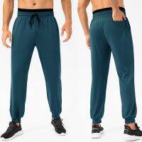 HOT★Men S Jogging Sweatpants ยืดหยุ่นหดขากลางแจ้งการฝึกอบรมกีฬาฟิตเนสกางเกงวิ่ง