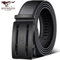 Septwolves belt leather automatic male han edition joker belt buckle man leather belt new fashion quality goods --npd230724✗