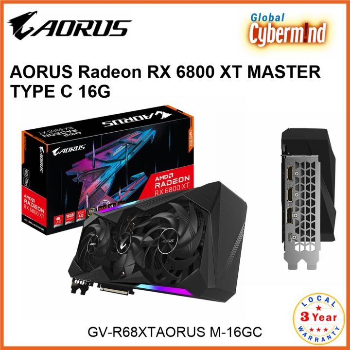 GIGABYTE AORUS Radeon RX 6800 XT MASTER 16G Graphics Card, MAX-COVERED  Cooling, 16GB 256-bit GDDR6, GV-R68XTAORUS M-16GD Video Card 