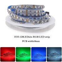 RGB LED stirp 8mm width PCB DC12V 24V 120LEDs/m 3535 RGB Flexible led Tape IP30 non-waterproof 1M-5M