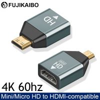 4K 60HZ Mini Micro HDMI-compatible to HDMI-compatible adapter converter For Laptop Graphics Card Camera Monitor projector Camera