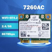 【⊕Good quality⊕】 baijiangyong สำหรับ Intel Dual Band ไร้สาย-Ac 7260Hmwac 7260hmw 7260ac ครึ่งมินิ Pci-E การ์ดไร้สาย Bt4.0ไร้สาย8tf1d สำหรับ Dell บนตัก