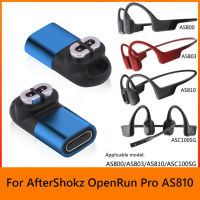 1/2ชิ้นแท่นชาร์จแม่เหล็ก Type C อะแดปเตอร์ชาร์จสำหรับหลัง Shokz AS800 AS803 OpenRun Pro Mini OpenComm ตัวต่อกระดูกหูฟัง