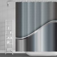 Modern Simulation Shower Curtain Simple 3D Printed Waterproof Bath Curtains with Hooks  for Bathtub Cloth Decoration Home Decor