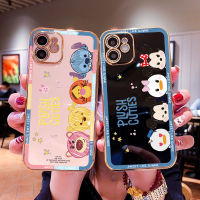 เคสนิ่มสำหรับ Redmi Note 11 Pro 5G 11S 4G น่ารักสติทช์เมาส์เป็ดฟูๆหน้าหมีเคลือบผิวเรียบสะท้อนแสงเคสนิ่ม