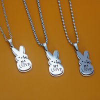 Kpop Lil Peep Love Rabbit Pendant Necklaces Beads Neck Chain Stainless Steel Charming clavicle Jewelry 2021 New Collar Fans Gift