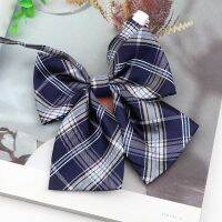 Red College Style Royal Plaid Ladies Bowtie Zip Tie Men Women School Girl Lady Cosplay Uniform Butterfly Formal Suit Accessories